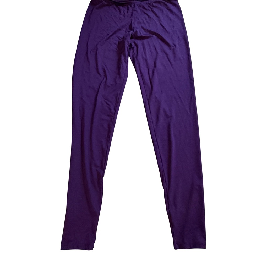 ClimateRight by Cuddl Duds Leggings Women Small Purple Stretch Base Layer Slim